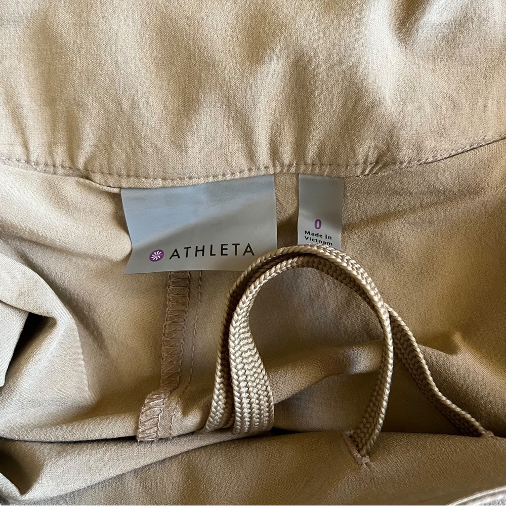 Athleta Wear About Skorts Size 0 Tan Pleated Stretch Academia Preppy Sports - Picture 8 of 9